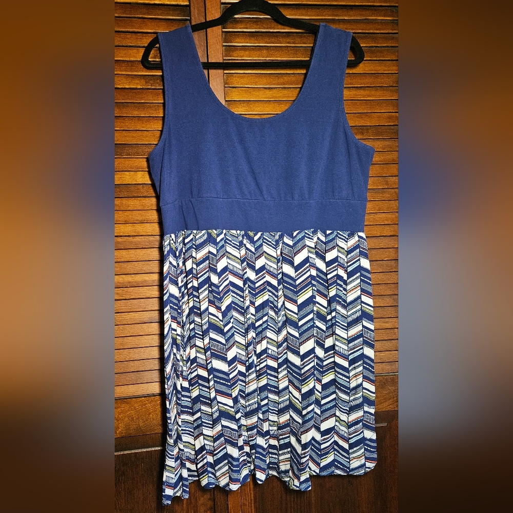 Torrid Navy Chevron Print Tank Dress Size 3